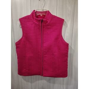 Napa Valley Women's Quilted Vest Pink Style MHB3X38 Size M Full Zip